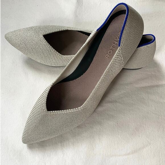 Rothy’s 'The Point' Flax Birseye Flats Women's 11 Knit Ballet Flats Comfort - Picture 6 of 6